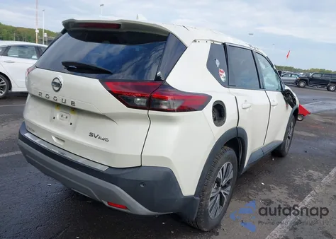 2021 Nissan Rogue Sv Intelligent Awd из США, поврежденный, VIN JN8AT3BB2MW224390